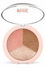 Пудра для лица GR Nude Look Baked Trio Face Powder Бежевый