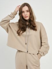 Толстовка женская 7222-30022/2 ТФ104/К104 латте/латте BE YOU