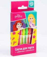 Набор свечей с цветным пламенем для торта, Принцессы, 12 шт. 5108385