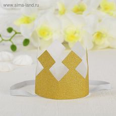 4329966 Корона «Король», с блёстками, цвет золотой