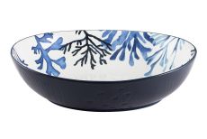 Салатник, 32х26 см, 3 л, керамика К, белый, овальный, Синие кораллы, Blue Coral, 63291