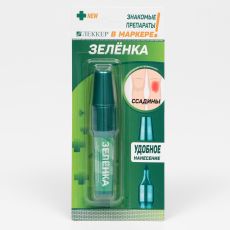 1158083 Спиртовой раствор бриллиантового зелёного 1% Lekker «Зелёнка», тип-3, 5 мл