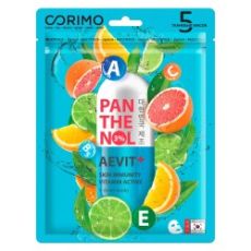 7039 Поливитамин. ткан.маска д/лица AEVIT-PANTHENOL 70 г (5 шт.в уп.) Corimo