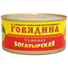 Консервы мясные Говядина тушёная богатырская, 325 г
