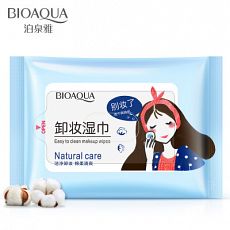 Влажные салфетки для снятия макияжа BIOAQUA NATURAL CARE, 25 штук