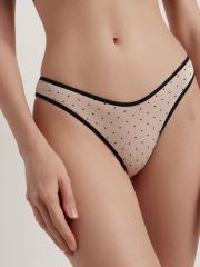 PRINT DOTS LBR 2543 Conte elegant Трусы cappuccino-black