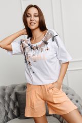 384264 Натали Костюм персиковый
