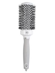 Olivia Garden Термобрашинг для укладки волос / Expert Blowout Grip White & Grey, 45 мм, бело-серый
