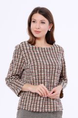 84728 ODIS Джемпер Желтый/терракотовый