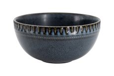 Салатник, 15,5х7,5 см, 850 мл, фарфор P, черно-синий, в крапинку, Black Kitchen, 62761
