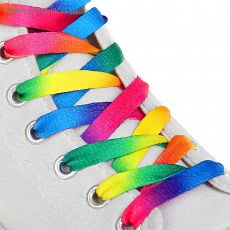 2565924 Шнурки для обуви, плоские, 8 мм, 110 см, пара, цвет «радужный»