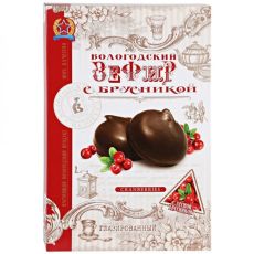 Зефир в шоколаде «Вологодский» с брусникой 250г