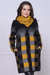 122612 Ankoli Кардиган горчичный микс