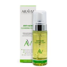 ARAVIA Пенка для умывания с коллоидной серой и экстрактом женьшеня Anti-Acne Cleansing Foam, 150 мл