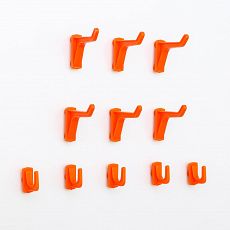6494835 Набор крючков Blocker Expert, 11 шт: 5 малых, 6 больших, цвет оранжевый