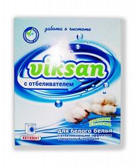 024808 Aquasun Viksan Стиральный порошок автомат с отбеливателем для белого «Цветок хлопка» 400 г