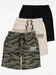 Unstoppable Slogan Print Shorts 3 Pack