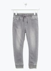 Boys Grey Jersey Pull On Jeans (4-13yrs)