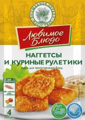 ВД ЛЮБИМОЕ БЛЮДО Наггетсы и куриные рулетики 70г