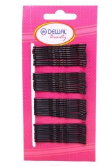 Dewal Beauty Невидимки для волос N-40BLACK, волна, 50 мм, черный, 40 шт