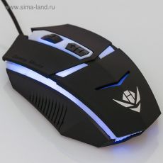 4038920  			 Мышь Nakatomi MOG-02U Gaming, игровая, проводная, подсветка, 1600 dpi, USB, чёрная