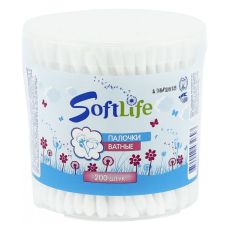 Ватные палочки SoftLife круглая банка 200 шт