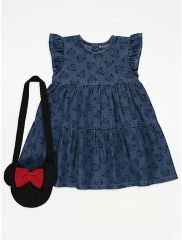 Disney Minnie Mouse Denim Dress and Bag Outfit