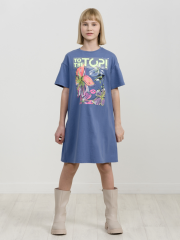 GFDT4269/1 Платье для девочек Джинс(10) Pelican