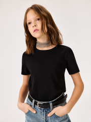 20240510015 Футболка детская для девочек Zlata черный ACOOLA Kids