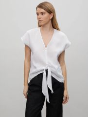 Блузка с бантом, B3034/magnolia