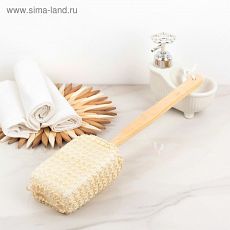 586031 Мочалка на ручке "Банька", сизаль