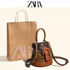 ZARA новый дизайн трендовая сумка-ведро через плечо