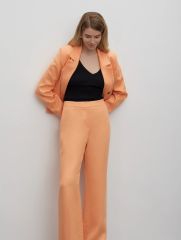Брюки широкого кроя, D367/apricot