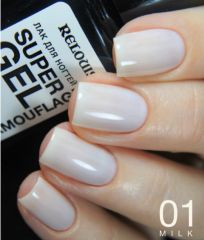 030926  Relouis Лак для ногтей Super Gel Camouflage тон 01 milk