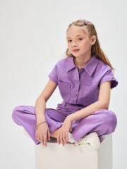 20230160010 Брюки детские для девочек Tropiks фиолетовый ACOOLA Kids