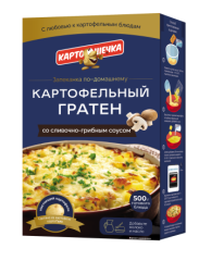 КАРТОШЕЧКА Гратен картофельный с ГРИБНЫМ соусом картон 100г