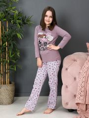 Спросонок - брюки - пижама зайчата брусничный