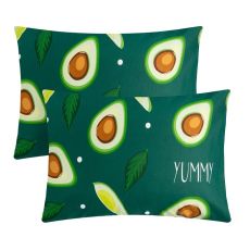ЦЕНА ЗА 3 ШТ! Комплект наволочек «Этель» Avocado, 50×70 см, 2 шт., зелёный, поплин, хлопок 100%