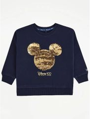 Disney 100 Navy Flip Sequin Sweatshirt