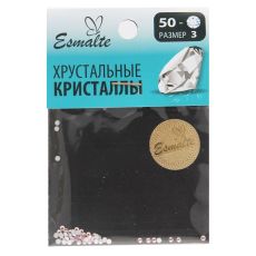 Стразы Esmalte размер 3 светло-розовые 50 шт
