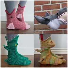 Вязаные креативные носки