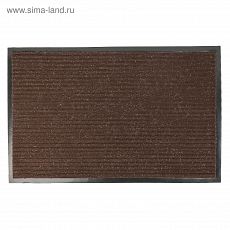 3974024 Коврик придверный влаговпитывающий ребристый «Стандарт», 50×80 см, цвет коричневый