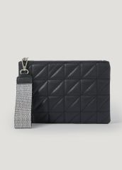 Black Quilted Strap Pouch (16cm x 24cm)