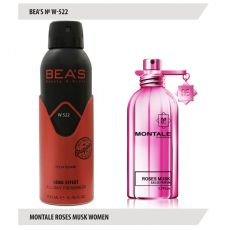 Дезодорант Beas W522 Montale Roses Musk For Women deo 200 ml, Дезодорант женский Beas W522 создан по мотивам аромата Montale Roses Musk