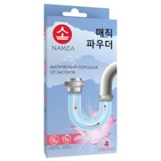0399 ПОРОШОК Д/УСТРАН. ЗАСОРОВ В КАНАЛИЗ. ТРУБАХ 4 шт.*30 г NAMZA