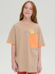 GFTM4317 Футболка для девочек Песочный(34) Pelican