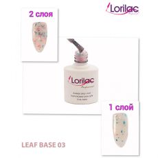 Каучуковая база для гель-лака с поталью Lorilac № 3 10 ml