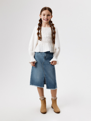 20210560006 Юбка джинсовая детская для девочек Uri синий ACOOLA Kids