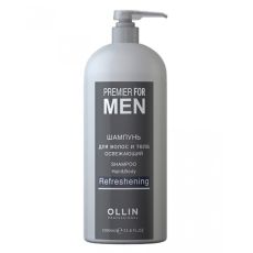 oln729759 OLLIN PREMIER FOR MEN Шампунь для волос и тела освежающий, 1000 мл OLLIN Professional