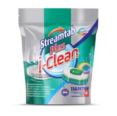 027855  Romax. Таблетки для посудомоечных машин I-Clean, Streamtab Plus, 18 шт